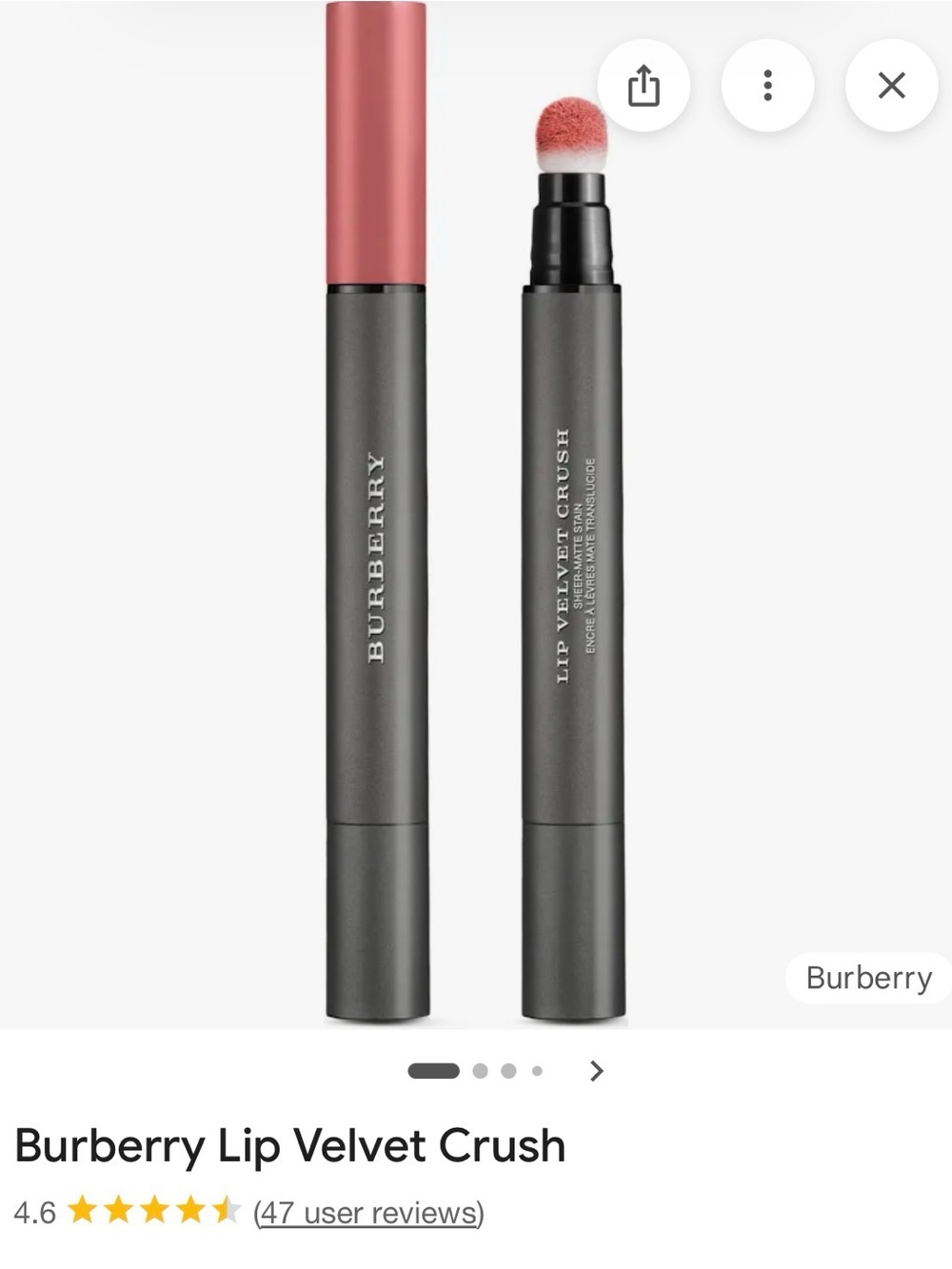 Burberry Lip Velvet Crush Creamy Tint in Copper Pink